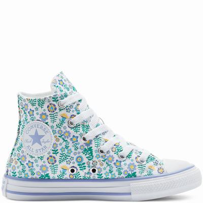 Gyerek Converse Ditsy Floral Chuck Taylor All Star Magasszárú Cipő CO1265437 Fehér